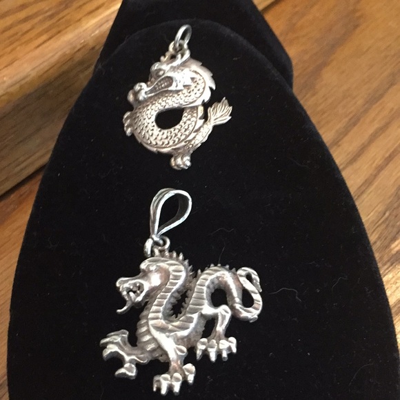Silver dragon pendants - pick the one u want - Picture 1 of 3